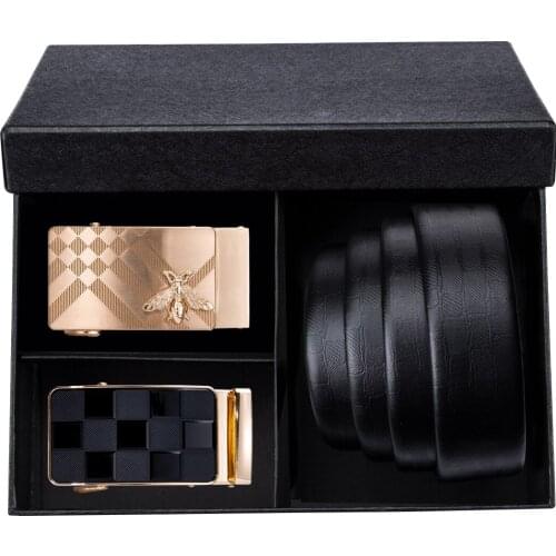 Designer Belts Men High Quality Male Genuine Leather Strap Luxury Famous Brand Mens Belt Gift Box Set Ceinture Homme DiBanGu