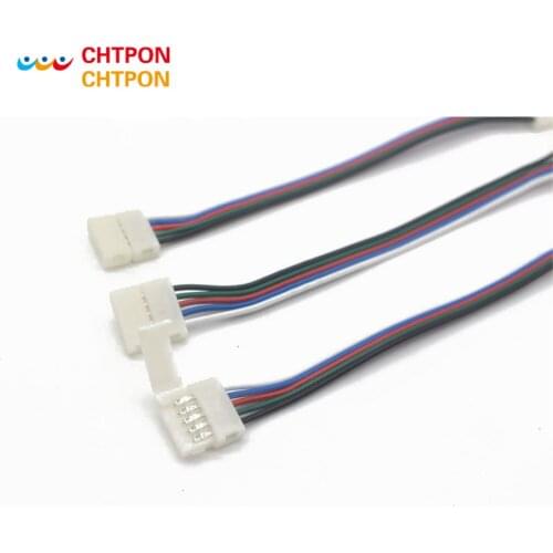 RGBW LED Strip Connector 5pin 12mm/10mm Free Welding Connector for RGBW RGBWW LED Strip 5pcs/lot