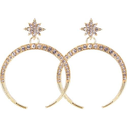 Boucle Oreille Femme Trendy Punk Oversize Hoop Earrings For Women Heart Multilayer Gold Color Metal Circle Earring