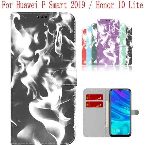 Sunjolly Case for Huawei P Smart 2019 Honor 10 Lite Wallet Stand Flip PU Phone Case Cover coque capa Case Cover
