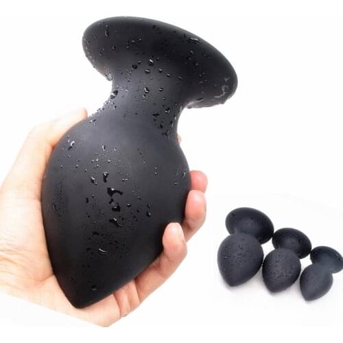 Squeezable Huge Butt Plug With Sucker Silicone Soft Anal Plug Speculum Anus Heavy Prostate Massager Anal Sex Toys for Women Men