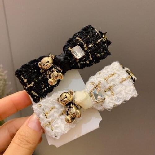 Fashion cute Bear cloth Hair Barrette Hair Clip Hairpin Girls Plush autumn winter Hair Accessories Women Headdress Wholesale