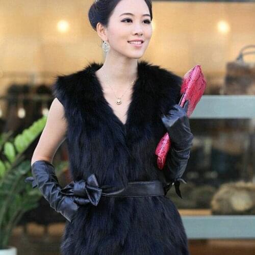 Womens Haining Womens faux fur coat trend sleeveless fashion coat winter coat women winter coat women plus size fur coat