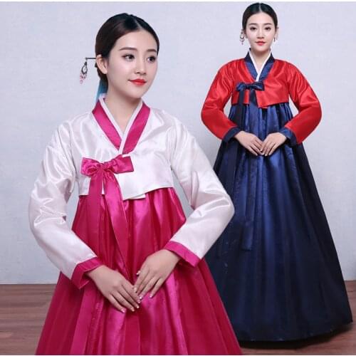 Female Traditional hanbok korean dress Lady Palace Korea Wedding Dance Costume Hanbok Women Oriantal Dance Costume For Stage