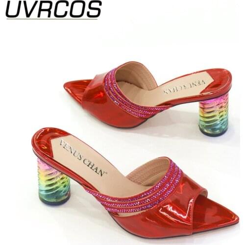 2021 New Pointed toe Women Mules High Heels Slippers Sandals Sexy Summer Party Narrow Band Female trappy Slides Slippers