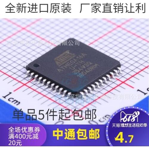 5/PCS NEW Brand New & Original ATMEGA16A-AU AVR Single Chip Microcomputer ATmega16 Mega16a Tqfp44