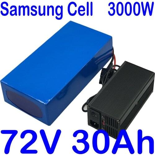 72V 30AH Lithium Battery 72V 2000W 3000W 4000W Electric Scooter Ebike Battery 72V 30AH Electric Bike Battery use samsung cell
