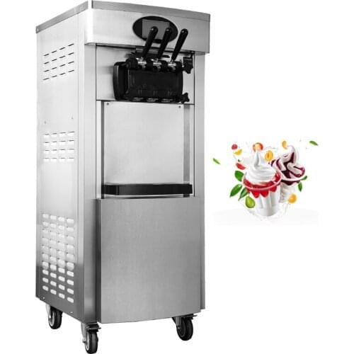3 Flavor Soft Ice Cream Machine Stainless Steel Yogurt Ice Cream Maker