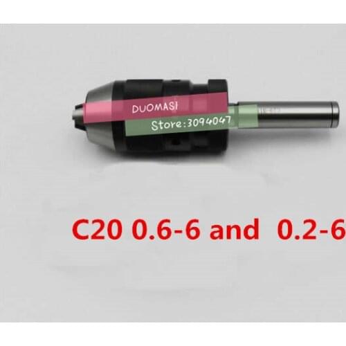 Automatic Locking Drill Chuck 0.2-6 and Straight shank link rod C20-B10 (0.6-6), lathe, machine center, drilling machine