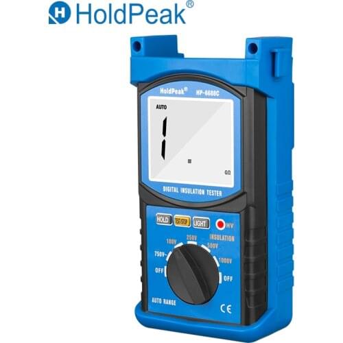 HoldPeak HP-6688C 1000V Digital Insulation Resistance Tester Auto Range Portable Outdoor Dustproof&Dampproof Test Ohm Multimeter