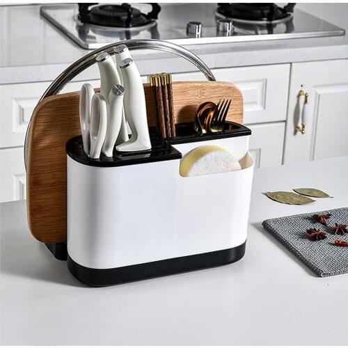 Knife holder cutting board integrated kitchen supplies storage rack kitchen knife holder chopsticks pot cover knife holde