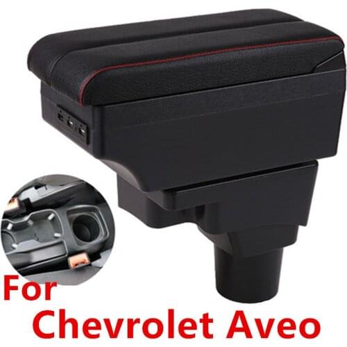 For AVEO Sonic armrest box central Store content Storage box USB interface 2004-2016