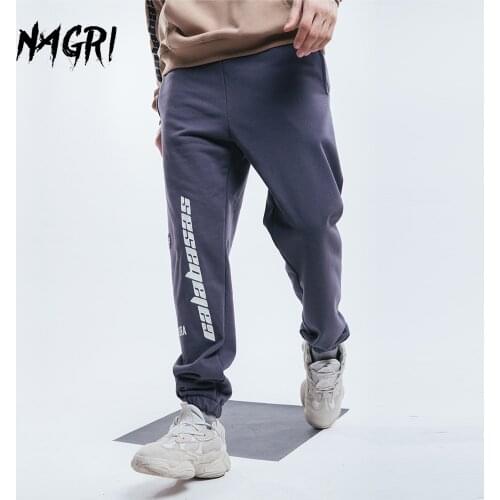 NAGRI Kanye Mens Joggers Embroidery Letter Printed Trouser Sweatpants Streetwear Hip Hop Autumn Winter Loose Sports Casual Pant