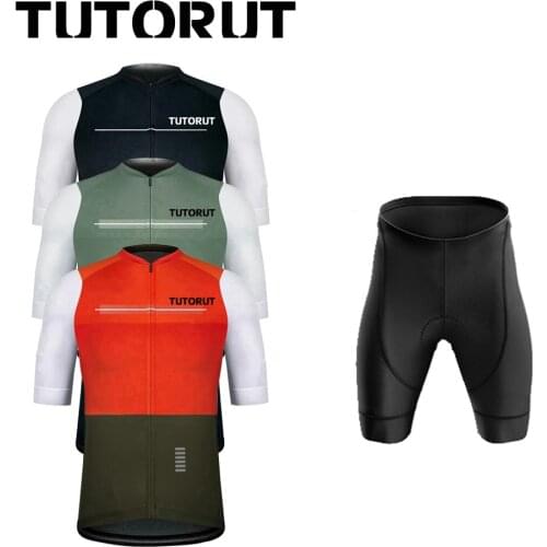 Men Summer Racing Cycling Jersey Set Short Sleeve Breathable Bicycle Shirts Quick Dry Wear MTB Bike Clothing Set with Pockets