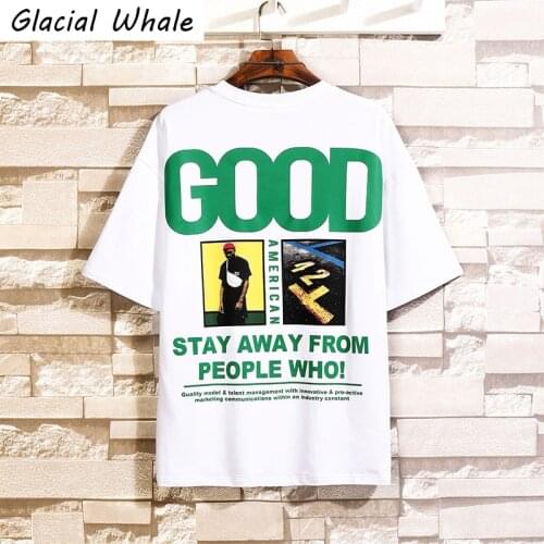 GlacialWhale Mans White T-shirt Men 2021 Tee Oversized Cotton Punk Hip Hop Japanese Streetwear Harajuku Tshirt Male T Shirt Men