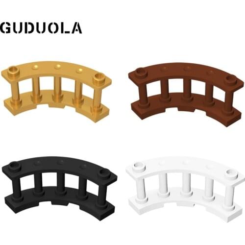 Guduola Special Brick 30056 Fence Spindled 4x4x2 Quarter Round with 2 Studs MOC Build Educational Toys Parts 20pcs/LOT