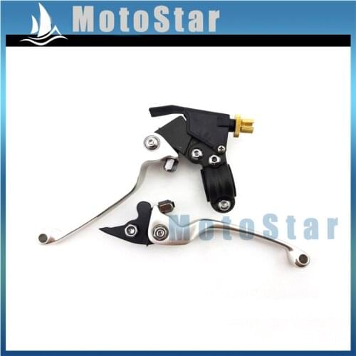Silver Alloy Folding Brake Clutch Handle Lever For GPX Pitster Pro Chinese Pit Dirt Trail Bike Motorcycle Motocross