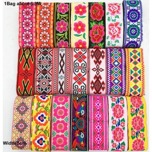 7M/Lot Ribbon Width 5CM Colorful Foil DIY Hairbows Accessories Handmade Materials Gift Wrapping Tape Lace Fabric HB190