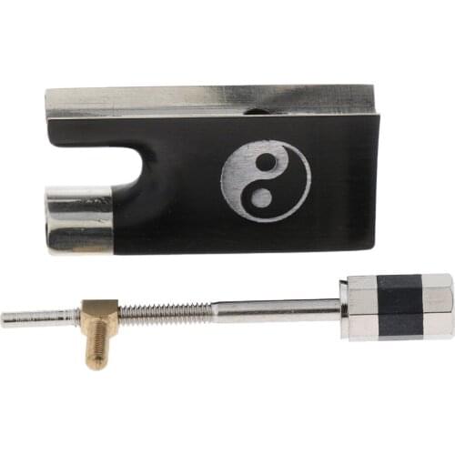 Musically 4/4 3/4 Violin Fiddle Ebony Bow Frog with Screw for Violin Bow Replacement Parts