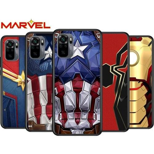 Avengers Hero Marvel for Xiaomi Redmi Note 10 10S 9 9T 9S 9Pro Max 8T 8Pro 8 7 6 5 Pro 5A 4X 4 Soft Black Phone Case