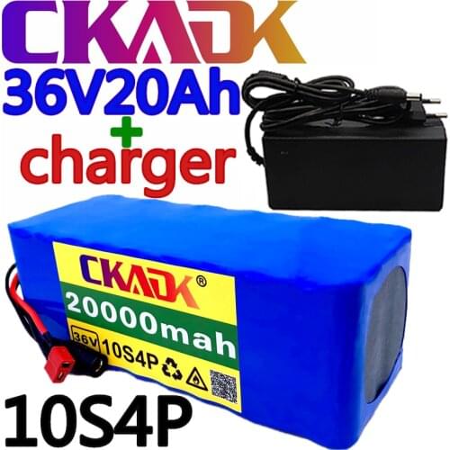 Original 36V battery 10S4P 20Ah battery pack 1000W high power battery 42V 20000mAh Ebike electric bike BMS+42V2A Charger