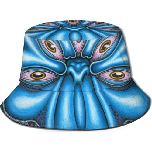 CINESSD Abstract Skull Bucket Hat Summer Hats Fisherman Hat Foldable Women Men Sunscreen Shade Caps