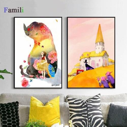 Giraffe Animal Posters and Prints Canvas Art Painting Wall Art Nursery Decorative Picture Nordic Style Kids Poster Decoration