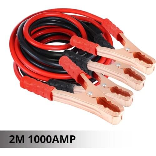 2M 1000AMP Car Battery Jump Cable Booster Cable Emergency Terminals Jump Starter Leads Cables Wire for Auto Van SUV 12V
