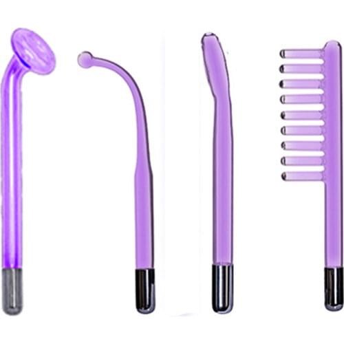 Replacement Electrodes Red Purple Glass Tube for High Frequency Facial Body Wand Skin Care Acne Spot Wrinkle Removal Beauty
