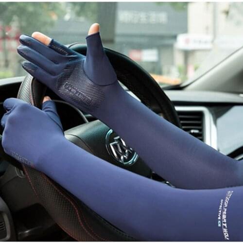 Sunscreen Gloves For Men And Women Lengthen Driving Non-Slip Fishing Ice Cream Ice Cream Sunscreen Cuffs