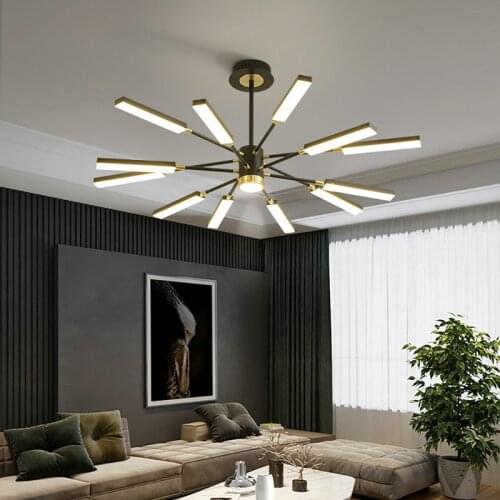 Contemporary Black White LED Dimmable Branch Chandelier Lamp for Bedroom Dining Living Room Restaurant Modern Indoor Decorative