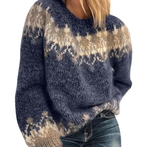 Oversize Knit Sweater Women Autumn Winter Long Sleeve O Neck Knitted Sweater Jumpers Warm Pullover свитера женские 2021