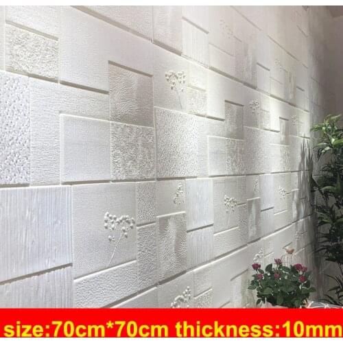 3D Wall Stickers Thick Living Room Wall Bedroom Decoration Room Simulation Brick Pattern Personality Creative Anti-collision