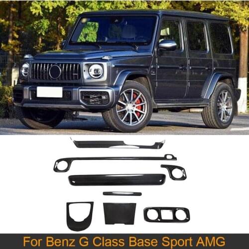 Carbon Fiber Car Interior Trims Covers For Mercedes Benz G Class Base Sport AMG 2019 Interior Trims Covers LHD 8PCS