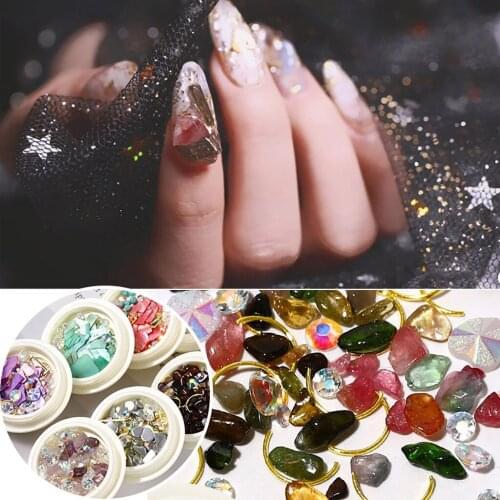 Nail Decoration Jewelry Flat Bottom Shaped Diamond Pearl Metal Ring Nail Jewelry For Natural Artificial Nails unghie accessori