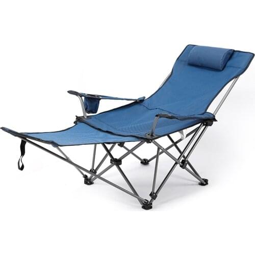 Outdoor Beach Chair Portable Recliner Folding Chair Lunch Break Office Backrest Balcony Lazy People Sit Lying Leisure Couch