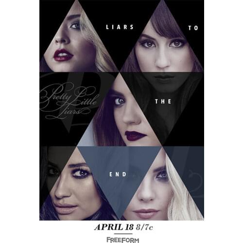 Pretty Little Liars TV Series Final Season 7 Silk Fabric Wall Poster Art Decor Sticker Bright