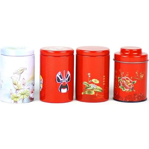 Xin Jia Yi Packaging Metal Round Tea Box New Multi-color Chinese Characteristics Prominent Tin Can Box Packaging Low Price Hot