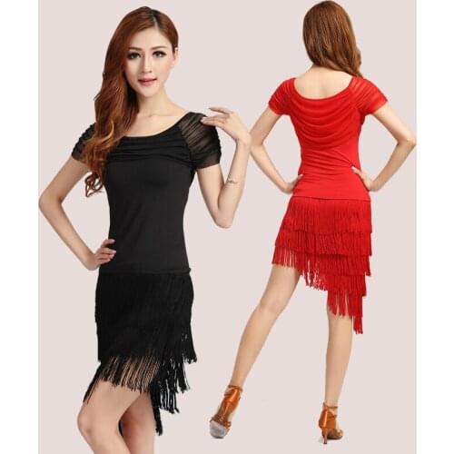 Adult tassel Latin Dance skirt Salsa Cha Cha Competition Dance Costume Clothes for Women Dance Wear Dancing Tops Skirts