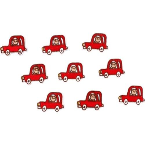 10pcs Cartoon Car Patches DIY Sew On Fabric Appliques Iron On Stickers Handmade Kids Apparel Shoes Bags Hats Decoration Badge
