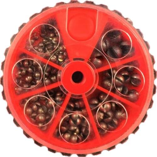 106pcs/box Round Sinker Weight Kit, Saltwater Fishing Sinker Egg Bass Casting Weight Assortments