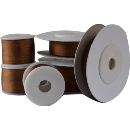 278 Brown 100% Real Pure Silk Embroidery Ribbon Handcraft,Double Face Taffeta Silk Tape 2/4/7/10/13/25mm,10/30/100m pk