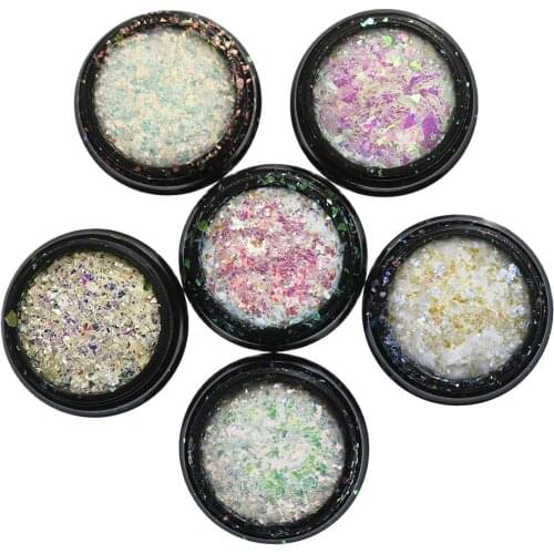 3g/Jar Candy-Cover Broken Irregular Flakes Glitter Fragment Plastic Glass Paper Golden-Symphoney Dazzling Nail ChipGlitter PT159