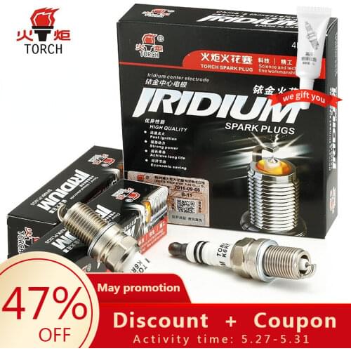 4pcs/6pcs China original spark plugs TORCH K6RTIP/FR6KPP33X+/IFR6A/IK20TT/RC8WMPB4/NEON/ESCORT/FIESTA/ORION/SCORPIO/Y10/FELI