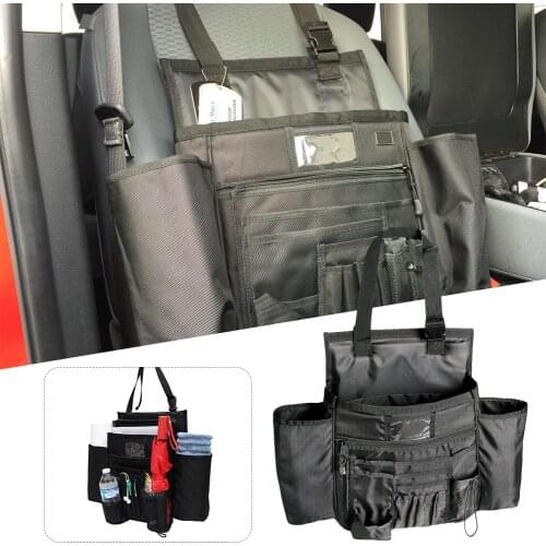 Car Organizer Trunk Storage Multi Pocket Water Bottle Holder Portable Car Storage Front Passenger for Office Accessories
