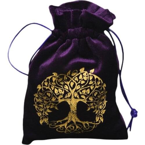 Velvet Tarots Card Storage Bag Oracle Card Witch Divination Accessories Drawstring Package Tarot Cards Supplies