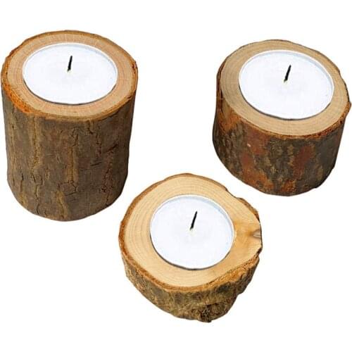 Wooden Candlestick Candle Holder Table Decoration Plant Flower Plot 2019 New