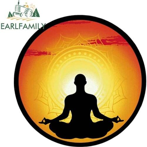EARLFAMILY 13cm x 13cm Personality Car Sticker for Meditation Car Truck Boat Decal Car Styling JDM Motorcycle Graphics