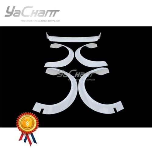 FRP Fiber Glass LB LW LP Style Wide Body Kit Fit For 2008-2017 Chanllenger Front & Rear Fender Flare Rear Wing