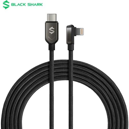 Black Shark Lightning to USB-C Cable 3A Fast Charging Cord for iPhone 11 iPhone 12 Pro Max Ultra-durable Braided Cable for Game